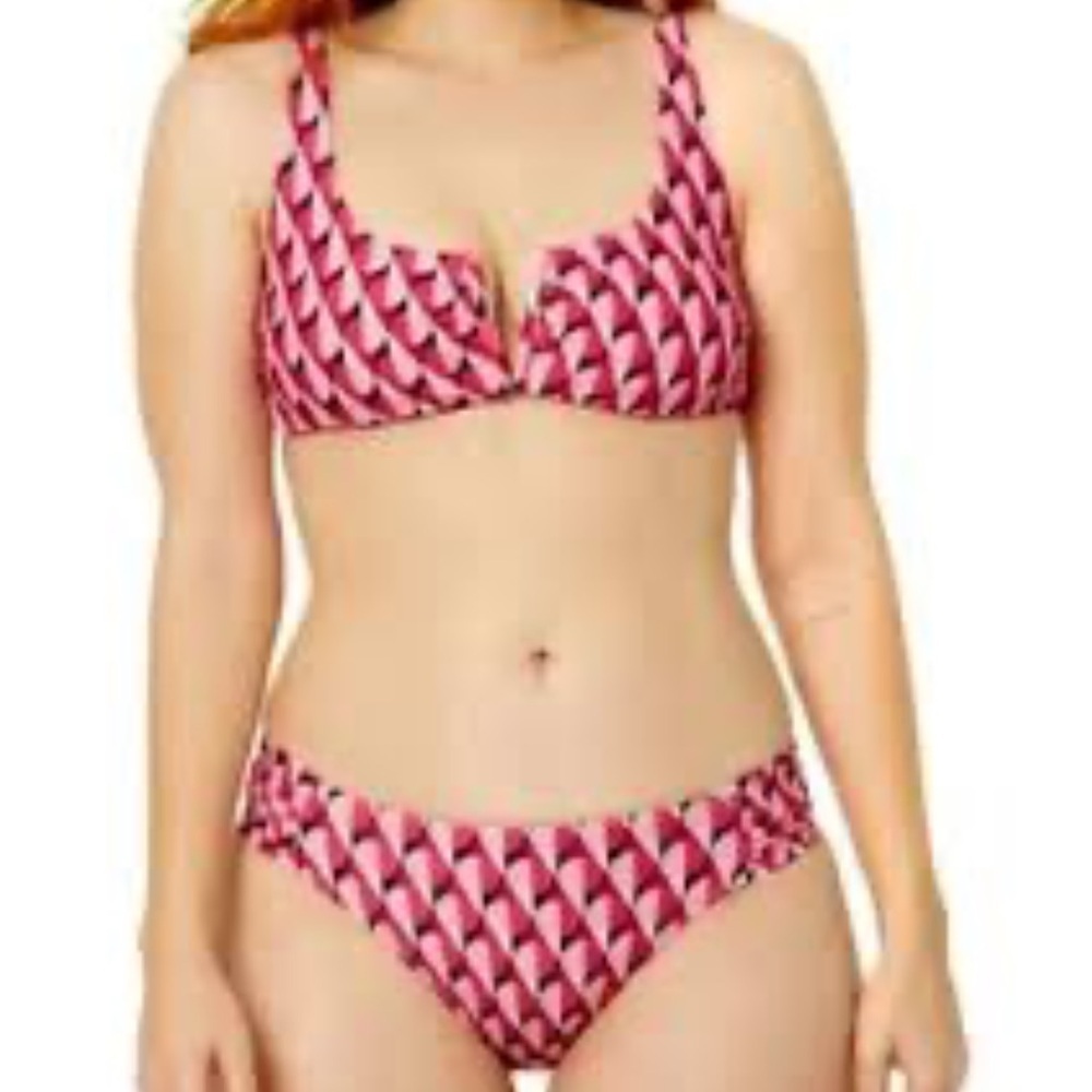 Pink Geometric Bikini Set new size 2X 20W - 22W